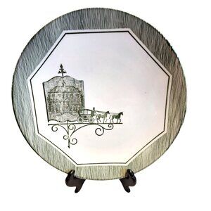 Vintage Olde Orleans Scio Pottery Plate Mid‑Century Souvenir Ceramic USA Made